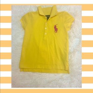 Yellow Girls Polo Ralph Lauren Shirt size 5